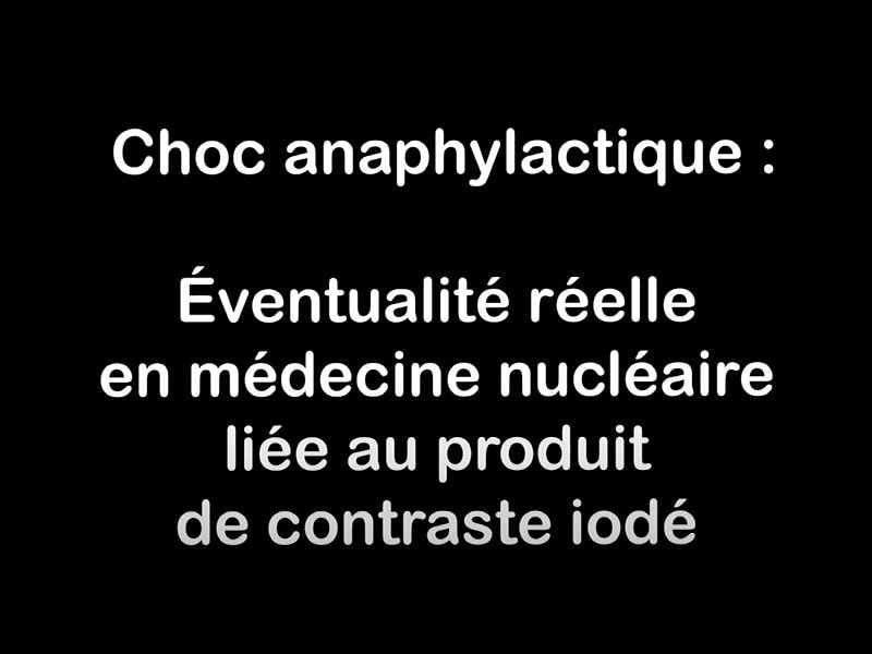 Choc anaphylactique